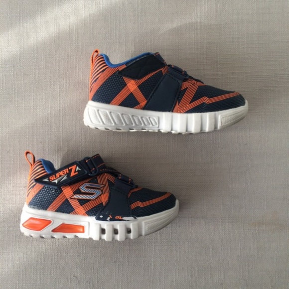 skechers blue and orange